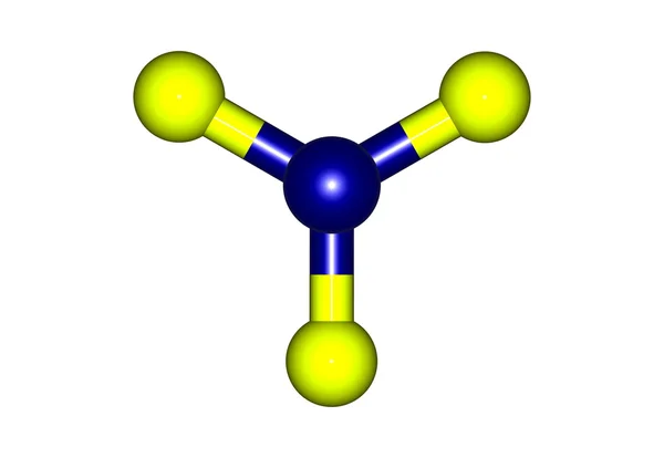 Moleculaire structuur boraan geïsoleerd op wit — Stockfoto