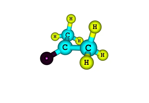 Estructura molecular de acetona aislada en blanco —  Fotos de Stock