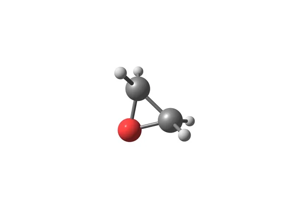 Estrutura molecular de oxirano isolada em branco — Fotografia de Stock