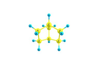 bicylcloheptane moleküler yapısı üzerinde beyaz izole