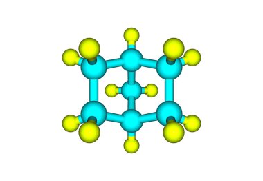 bicylcloheptane moleküler yapısı üzerinde beyaz izole