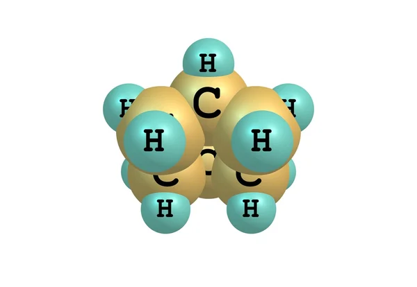 Bicylcloheptane 分子结构上白色孤立 — 图库照片