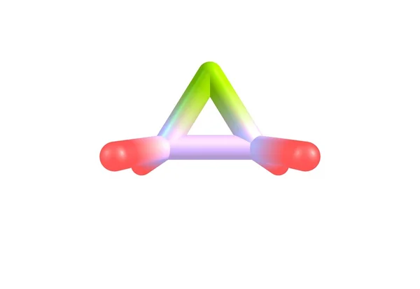 Estructura molecular de oxirano aislada en blanco — Foto de Stock