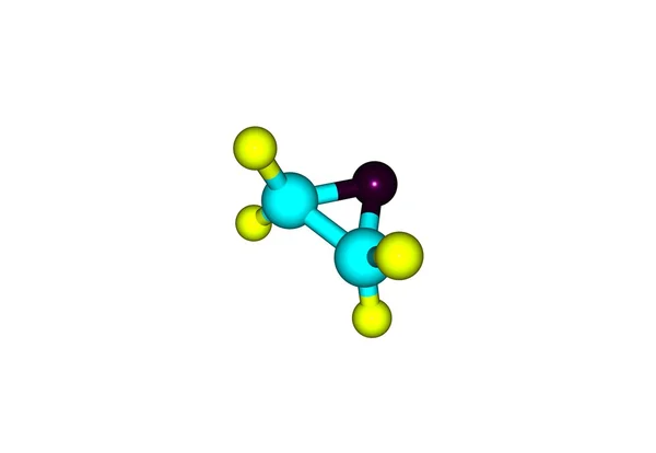 Moleculaire structuur oxiraan geïsoleerd op wit — Stockfoto