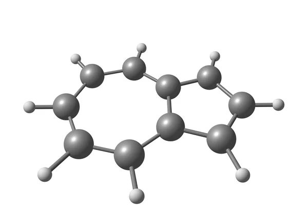 Estructura molecular de azuleno sobre fondo blanco — Foto de Stock