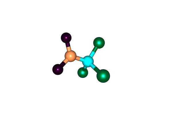 Struttura molecolare della cloropicrina isolata su bianco — Foto Stock