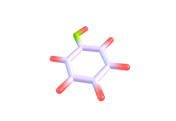 Estructura molecular de fenol aislada en blanco —  Fotos de Stock