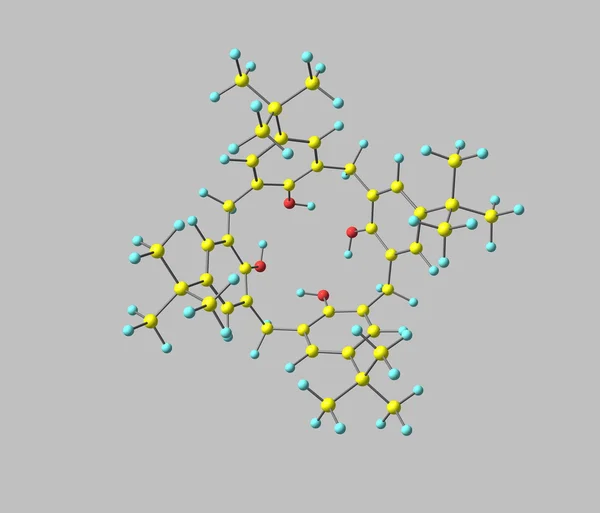 Calixarene μόριο που απομονώνονται σε γκρι — Φωτογραφία Αρχείου