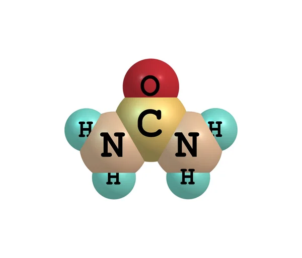 Molécula de uréia isolada sobre branco — Fotografia de Stock