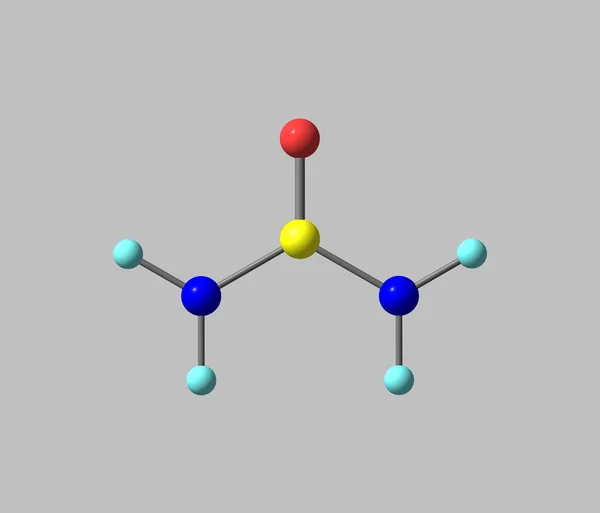 Urea molecule isolated on gray — Stock Photo, Image