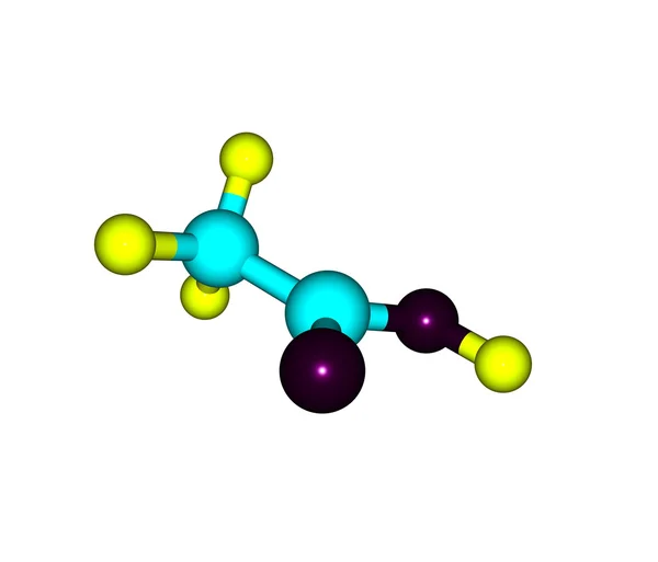 醋酸分子上白色孤立 — 图库照片