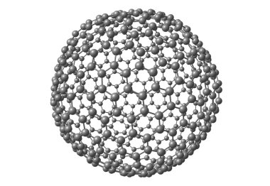 beyaz izole fullerene molekül