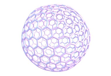 beyaz izole fullerene molekül