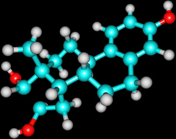 Estriol molekylstruktur — Stockfoto