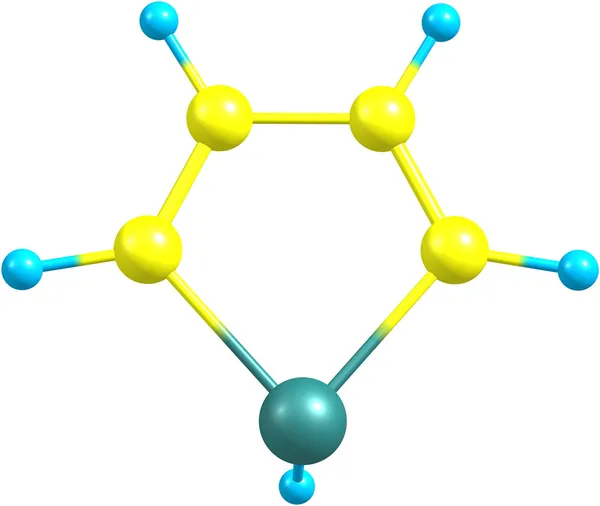 Molecular structure of arsole on white background — Stock Photo, Image