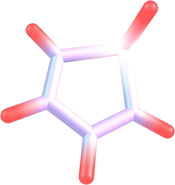 Molecular structure of arsole on white background — Stock Photo, Image