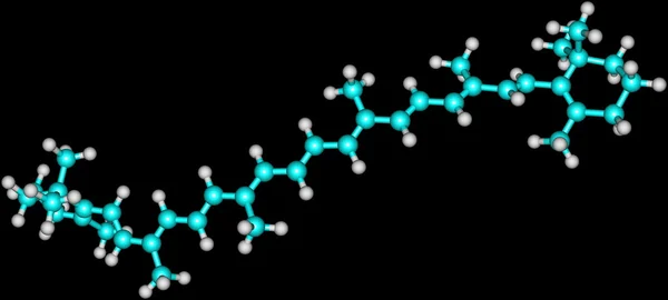 Carotene molecule on black — Stock Photo, Image