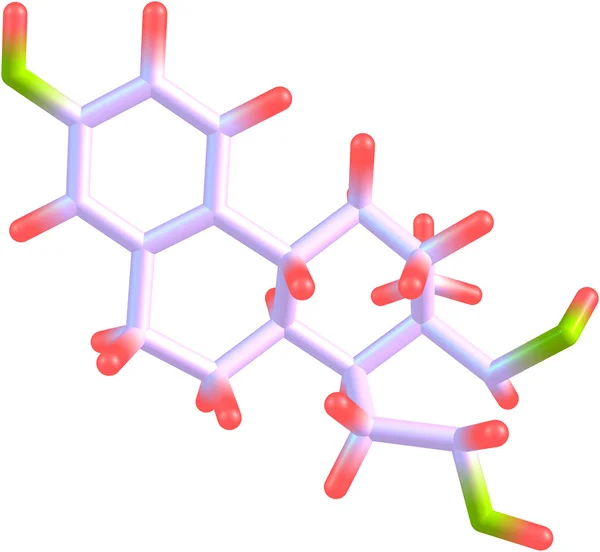 Molekulare Struktur von Estriol lizenzfreie Stockbilder