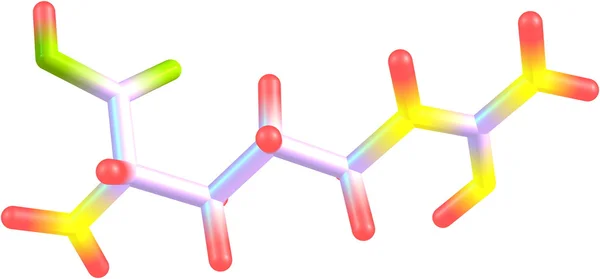 Estructura molecular de arginina sobre fondo blanco —  Fotos de Stock