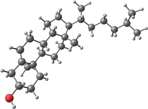 Cholesterole molekül beyaz zemin üzerine — Stok fotoğraf