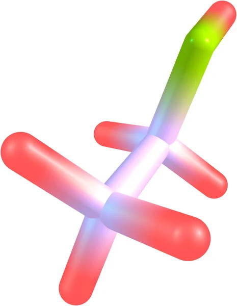 Молекулярная структура этанола изолирована на белом — стоковое фото