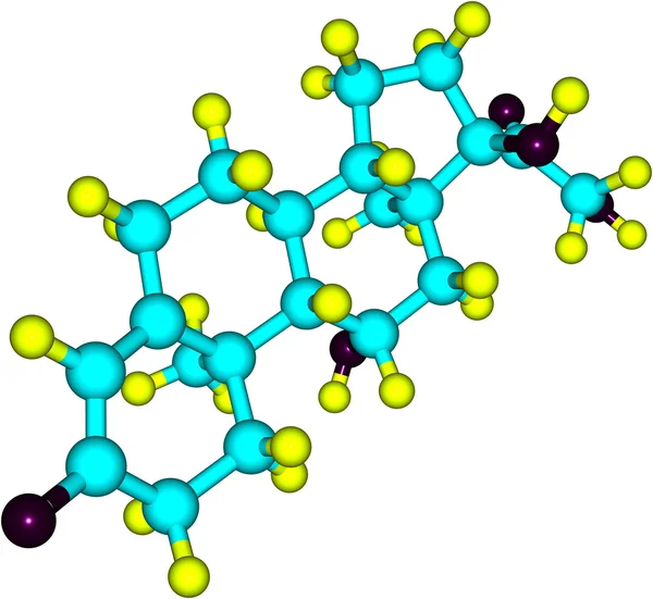 Estructura molecular de la hidrocortisona —  Fotos de Stock