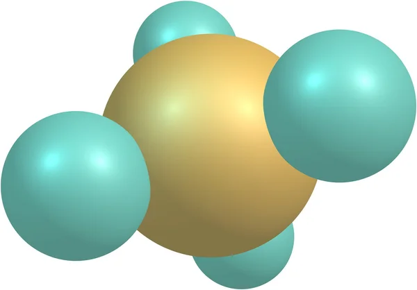 흰색 바탕에 메탄 분자 — 스톡 사진