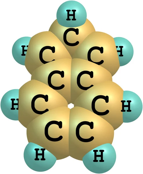 2H-indene molecular structure on white background — Stock Photo, Image