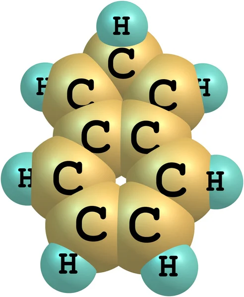 2 h 茚分子结构在白色背景上 — 图库照片