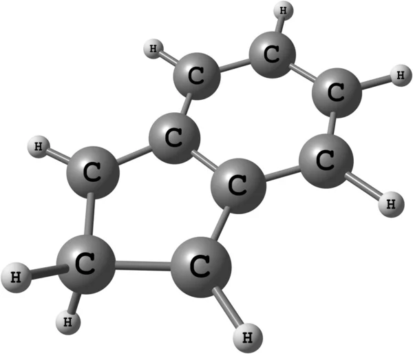 2h-Inden-Molekülstruktur auf weißem Hintergrund — Stockfoto