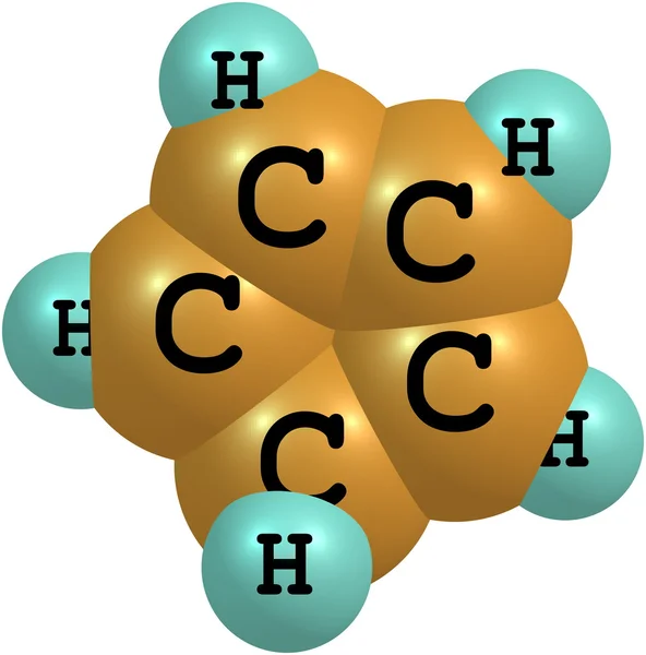 Cyclopentadien molekulare Struktur auf weißem Hintergrund — Stockfoto