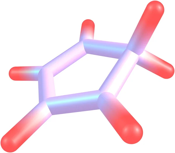 Struttura molecolare del ciclopentadiene su fondo bianco — Foto Stock