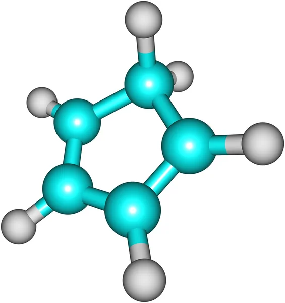 Estructura molecular del ciclopentadieno sobre fondo blanco — Foto de Stock