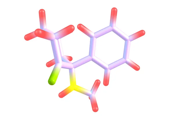 Molécule de kétamine sur blanc — Photo