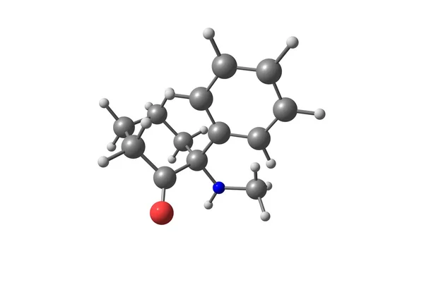 Ketamine molecuul op wit — Stockfoto