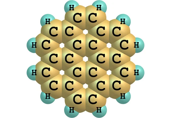 Coronene molecular structure isolated on white — Stock Photo, Image