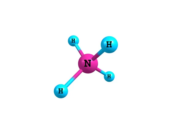 Ammonium molekylstruktur isolerad på vit — Stockfoto