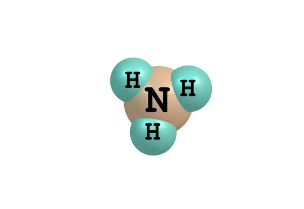 Ammonium molekylstruktur isolerad på vit — Stockfoto