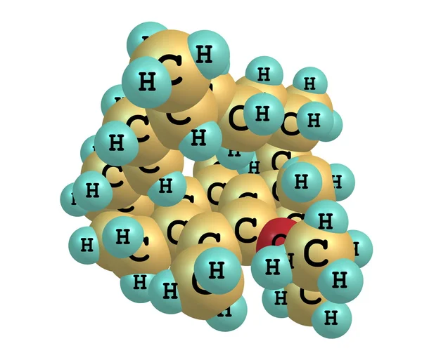 Молекулярная структура токоферола (витамина Е) на белом фоне — стоковое фото