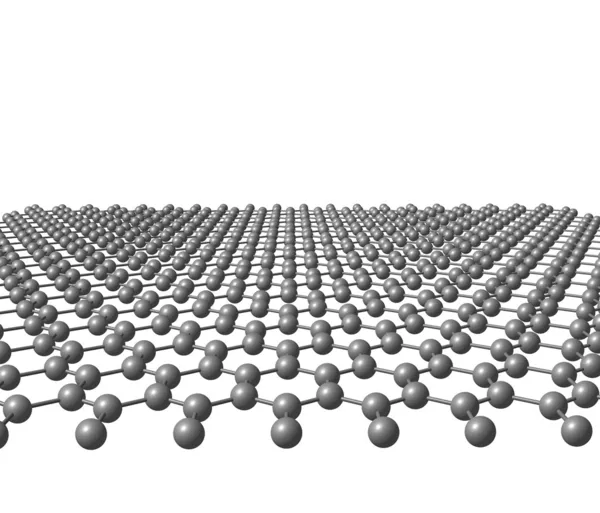 Graphene list na bílém pozadí — Stock fotografie