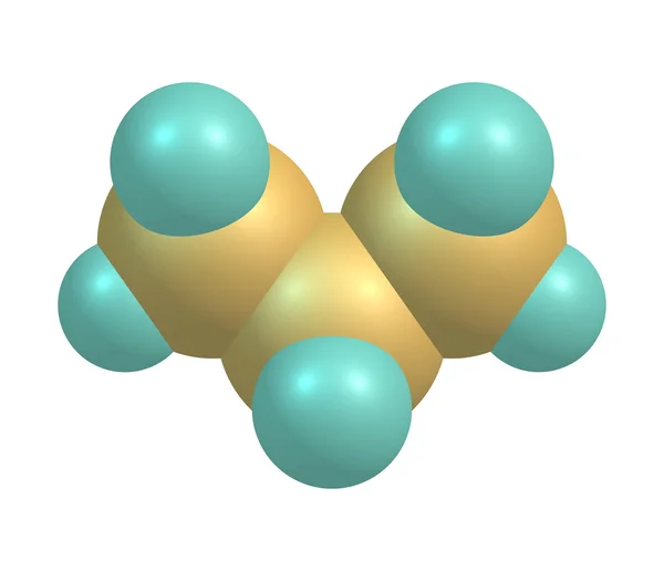 Molekulární struktura propanu na bílém pozadí — Stock fotografie