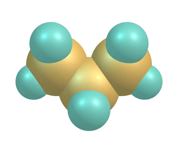 Moleculaire structuur van propaan op wit — Stockfoto