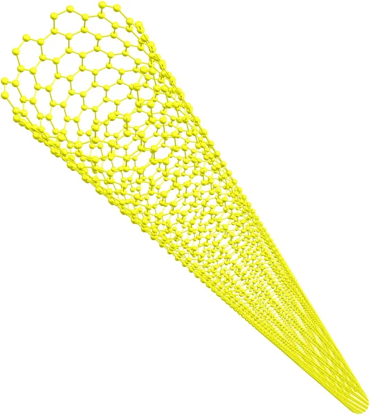 Carbon nanotube on white background — Stock Photo, Image