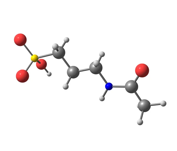 阿坎酸分子结构上白色孤立 — 图库照片
