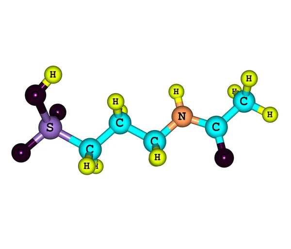 Estructura molecular de acamprosato aislada en blanco — Foto de Stock