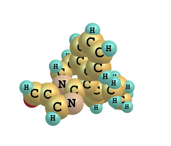 Alcaftadina struttura molecolare isolata su bianco — Foto Stock