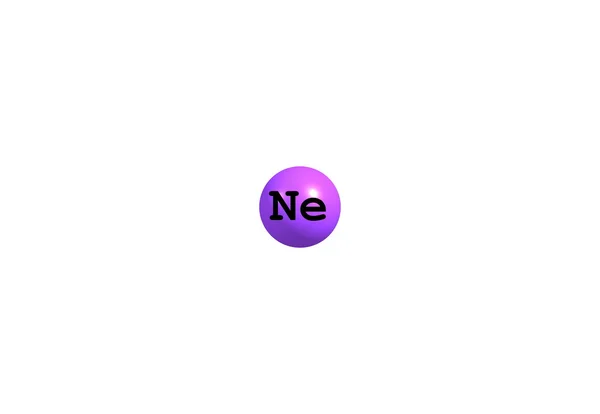 Неонова молекулярна структура ізольована на білому — стокове фото