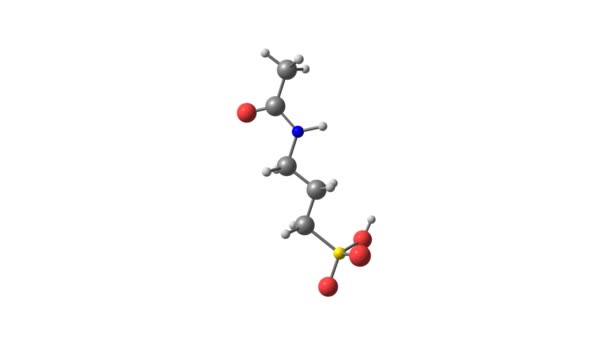 Acamprosaat Molecuul Roterende Video Full — Stockvideo