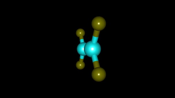 テトラフルオロエチレン分子回転ビデオフルHd — ストック動画