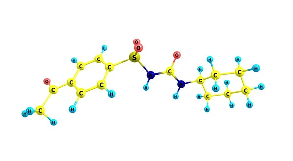 Acetohexamide Used Management Diabetes Mellitus Type Illustration — Stock Photo, Image